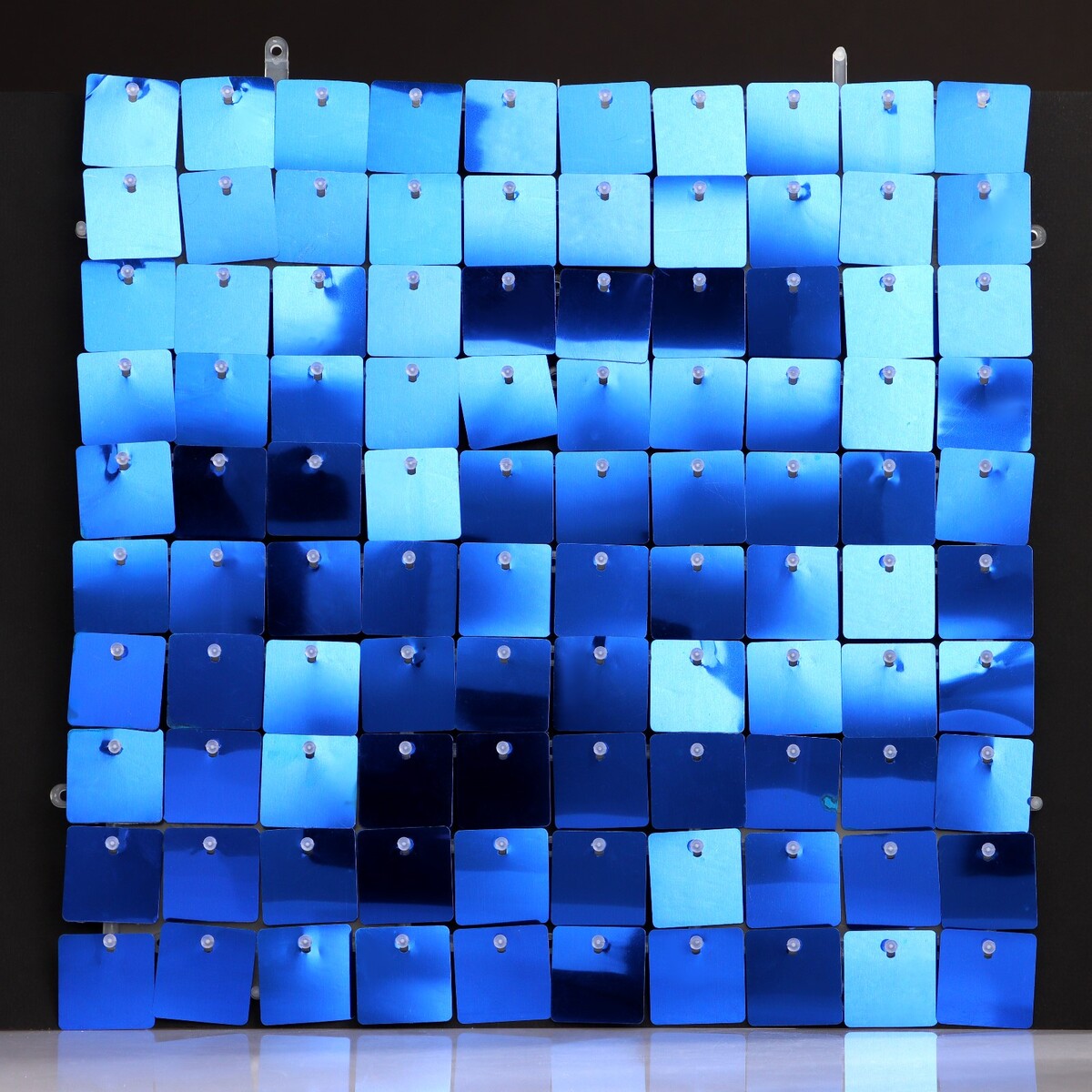 Панель с пайетками для фотозоны, квадратные, 30*30см, цвет синий No brand