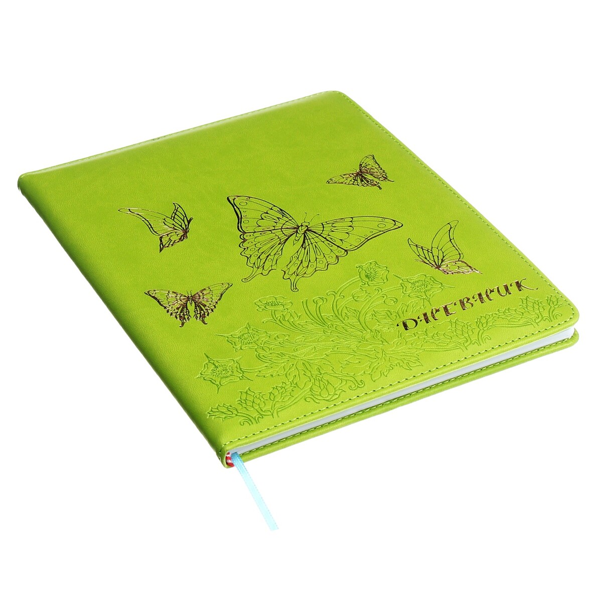 Дневник школьный, 5-11 класс, обложка пвх, бабочки, зеленый No brand 08209051 - фото 2