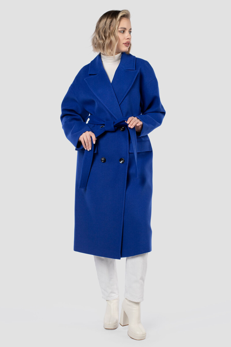 

Пальто женское демисезонное (пояс) eleganzza, Синий