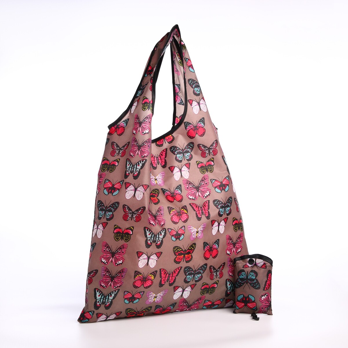 Сумка хозяйственная без застежки, цвет коричневый/розовый сумка женская на застежке textura косметичка коричневый