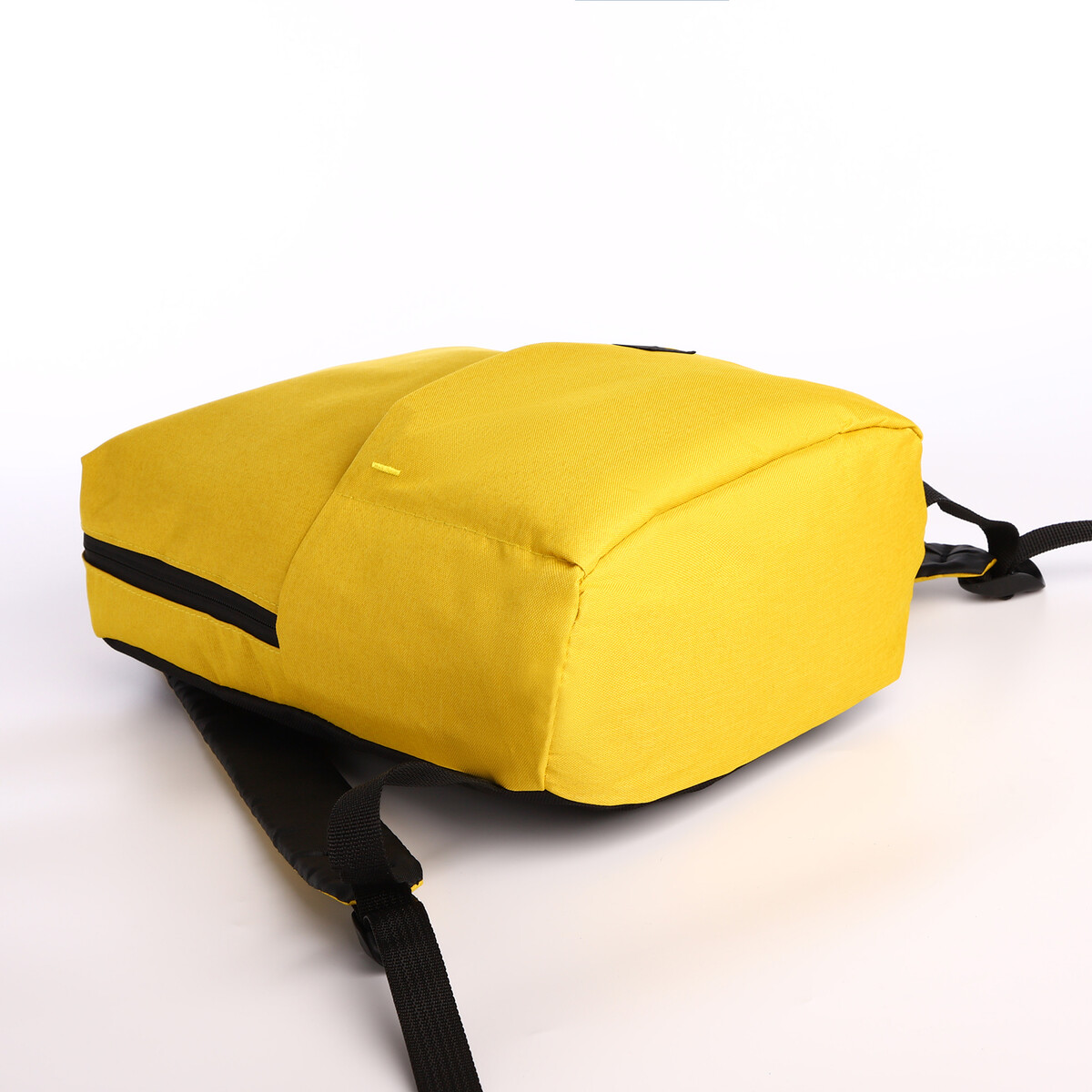 фото Рюкзак молодежный из текстиля на молнии, водонепроницаемый, наружный карман, цвет желтый no brand