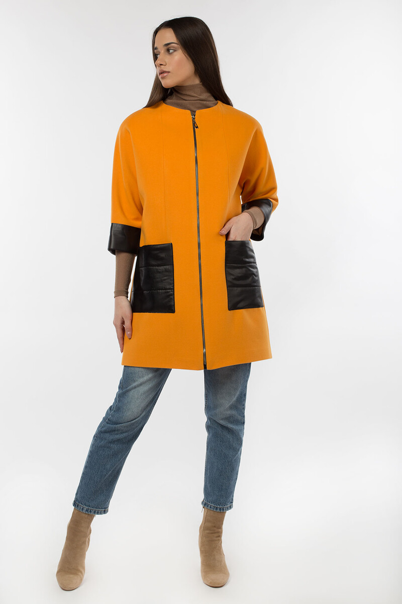 Пальто женское демисезонное EL PODIO, размер 42, цвет желтый 08368202 - фото 1