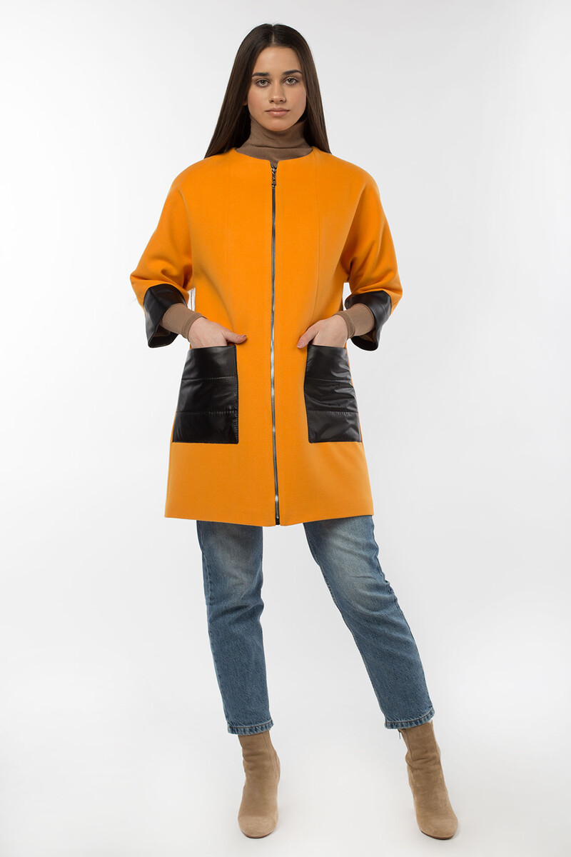 Пальто женское демисезонное EL PODIO, размер 42, цвет желтый 08368202 - фото 5