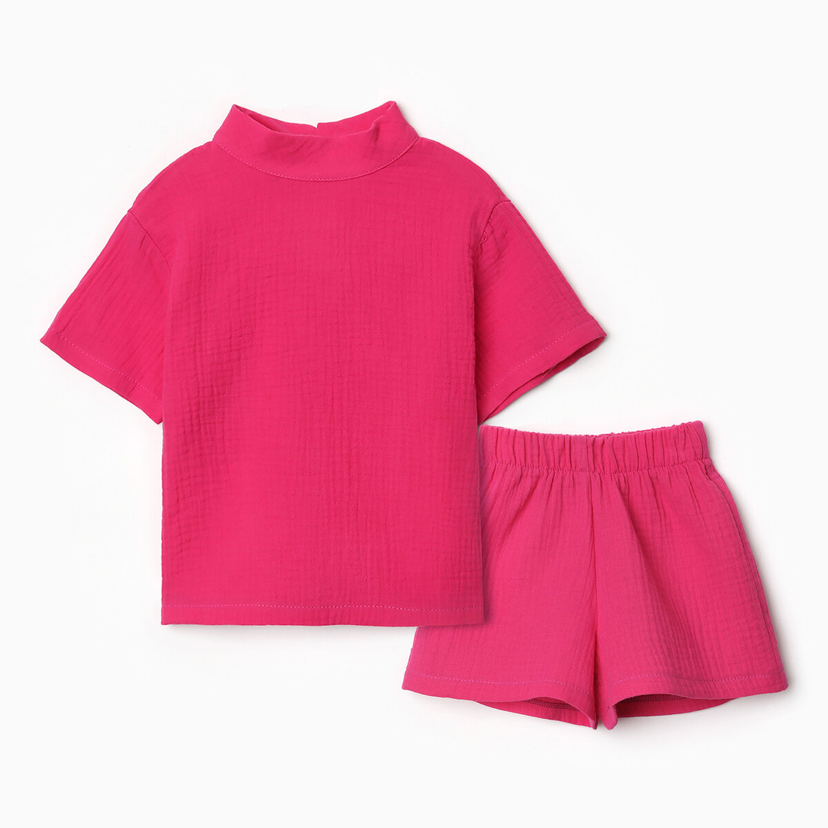 Комплект блузка шорты playtoday комплект текстильный для девочки блузка и воротник 22227175