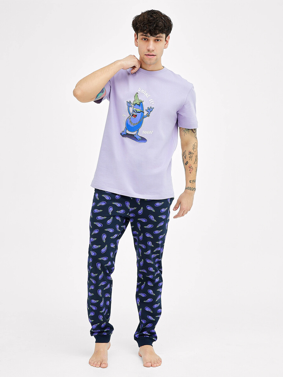 Комплект мужской (футболка, брюки) Mark Formelle, размер 46, цвет синий