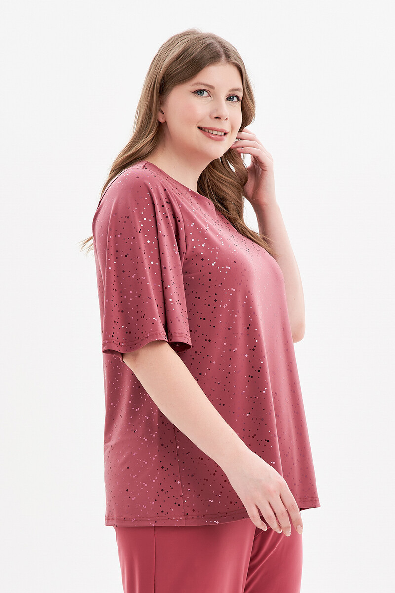 Блузка Olsi, размер 52, цвет розовый 08410163 - фото 1