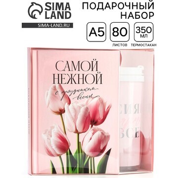 Подарочный набор ежедневник а5, 80 л. и 