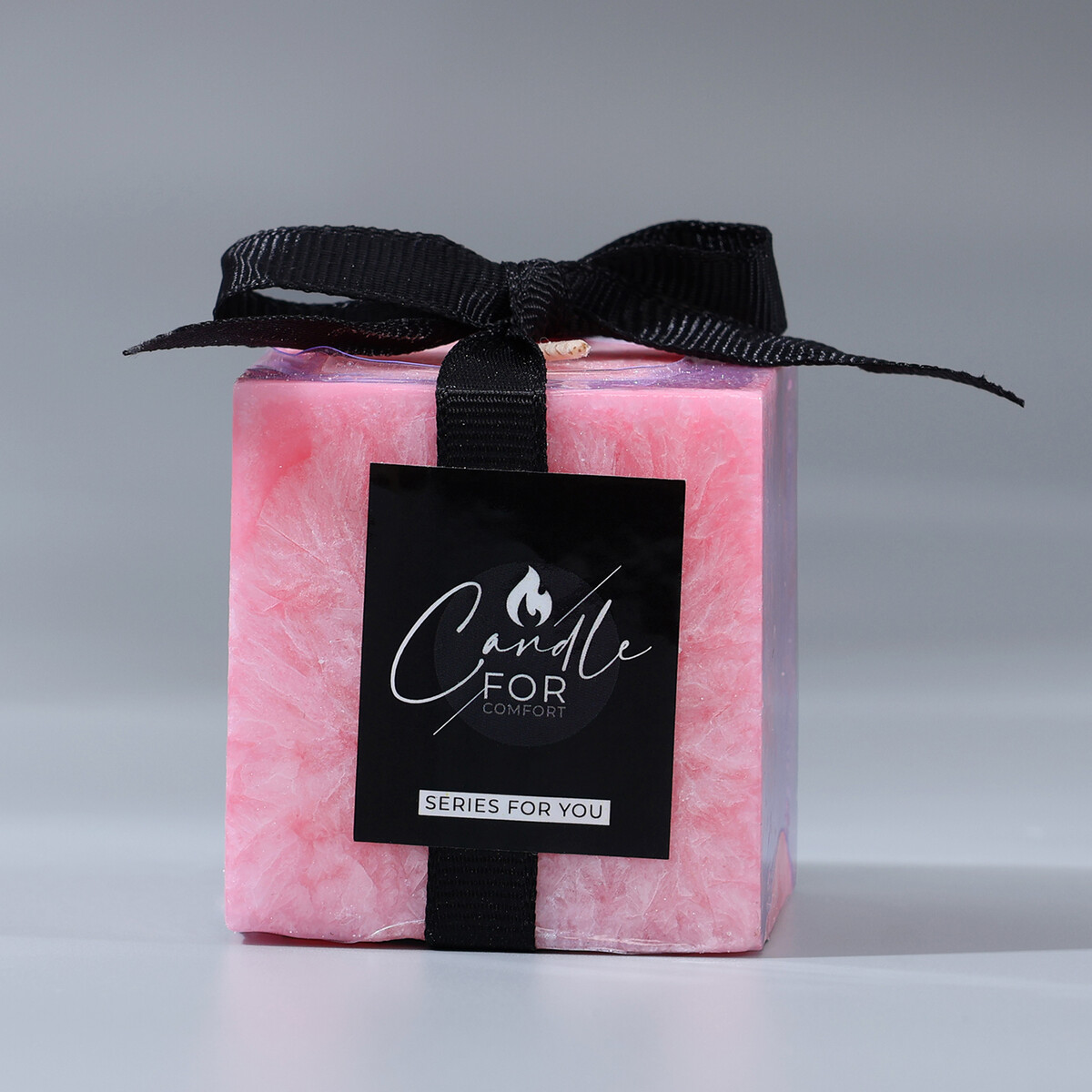 Свеча интерьерная for comfort, розовая, 5 х 5 см перчатки латексные paclan practi comfort m розовый