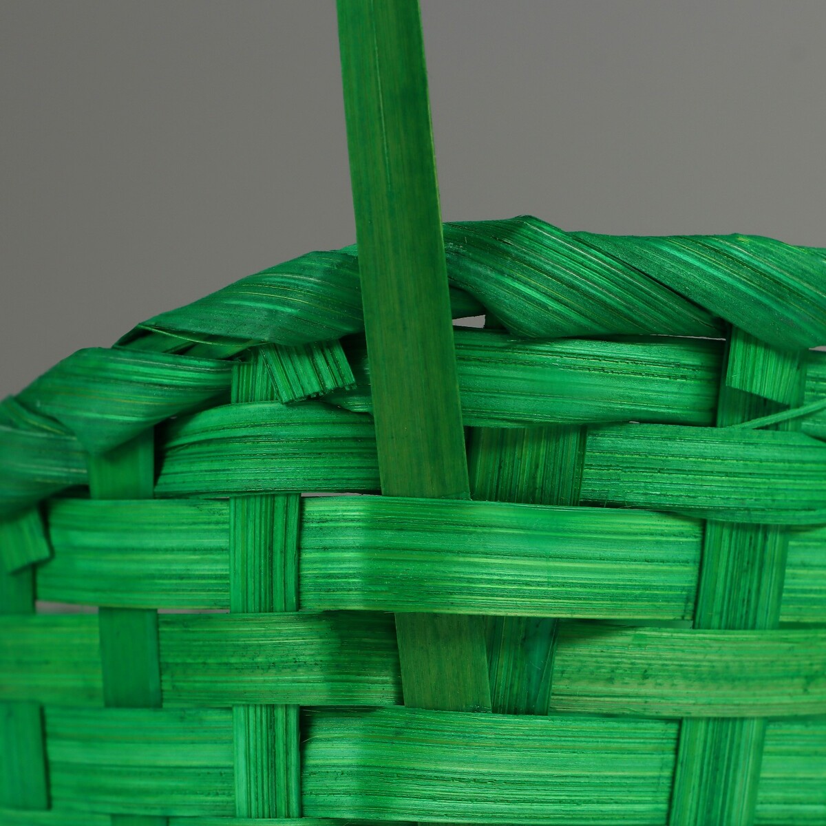 Корзина плетеная,d14x13хh6,5х11х20 см, зеленый, бамбук No brand 08508410 - фото 4