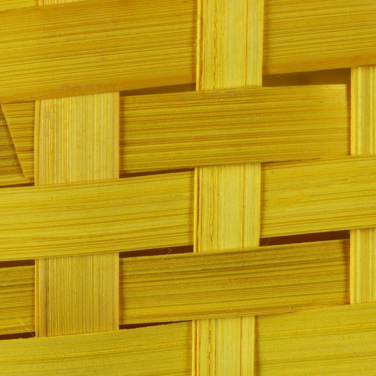 Корзина плетеная, d14 x 13 х h6,5 х 11 х 20 см, желтая, бамбук No brand 08508425 - фото 5