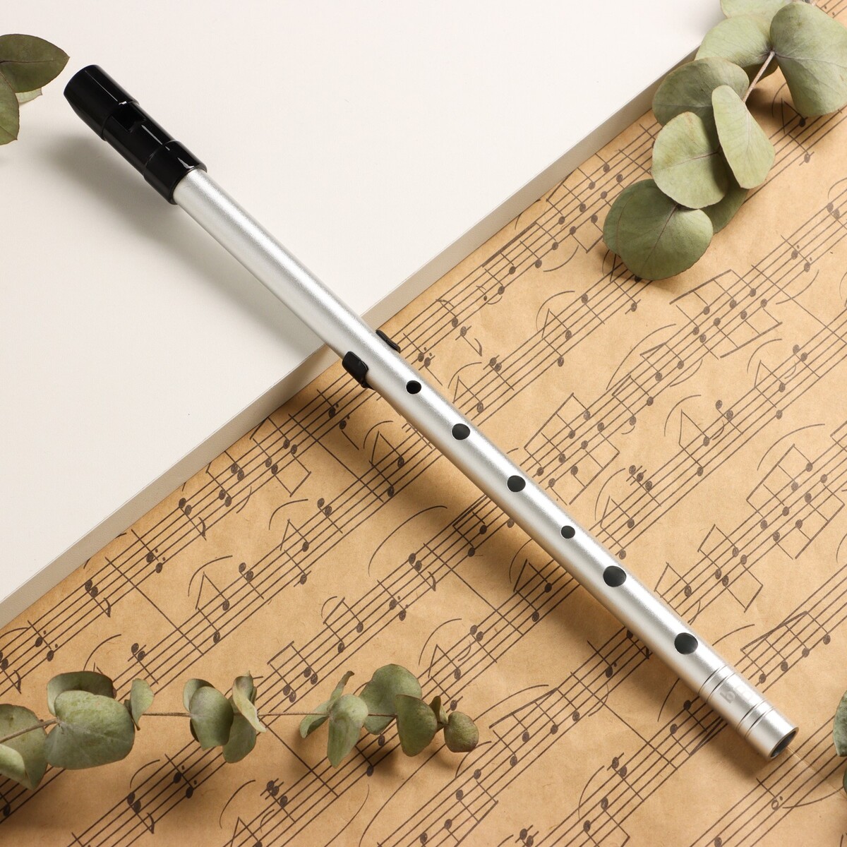 Флейта music life b, профи, серебристая, 37,5 см флейта music life с серебристая