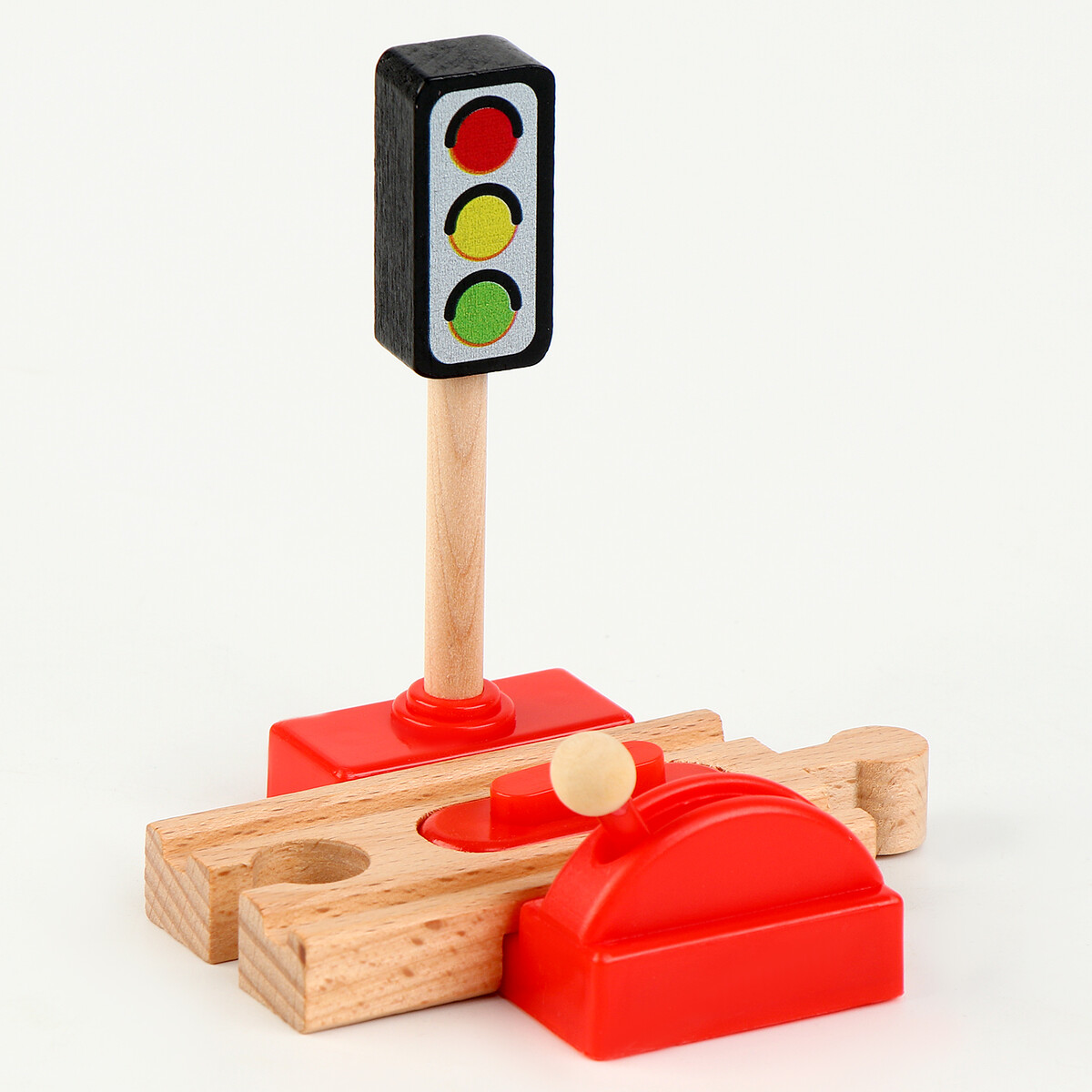 Детский регулируемый переезд для железной дороги, 9,5 × 8 × 8,5 см hape элемент игрушечной железной дороги переезд с 4 шлагбаумами