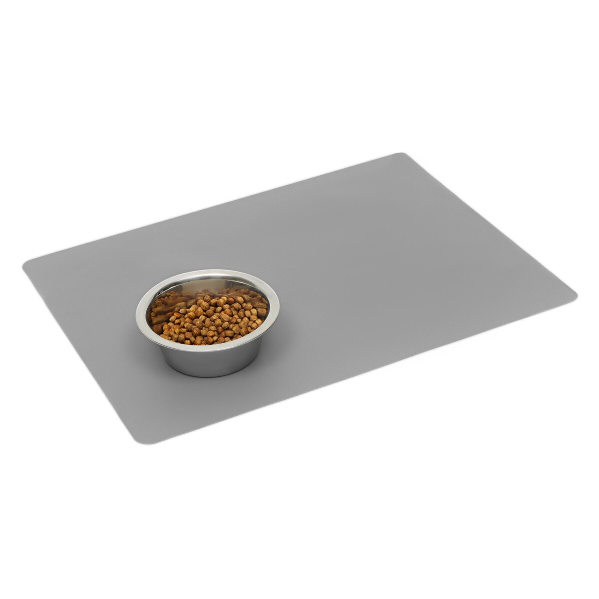 Коврик силиконовый под миску, 40 х 30 см, темно-серый силиконовый коврик для сушки посуды brabantia серый
