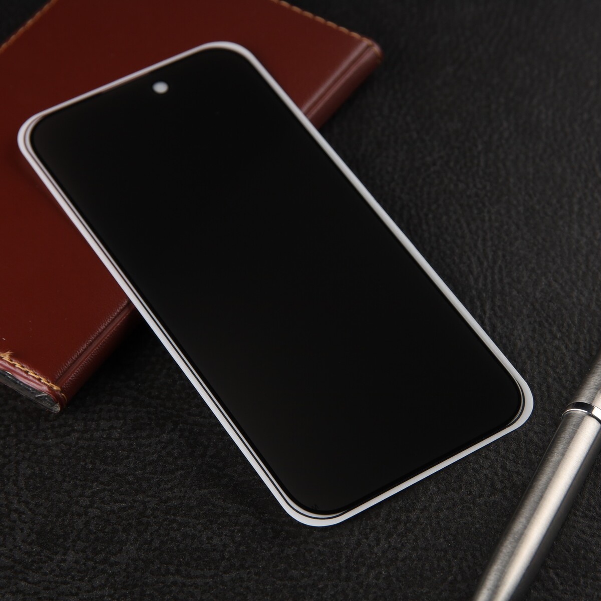

Защитное стекло для iphone 14 pro, антишпион, 9h, 0.33 мм, черная рамка