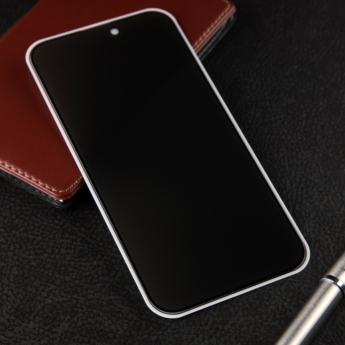 

Защитное стекло для iphone 14 pro max, антишпион, 9h, 0.33 мм, черная рамка