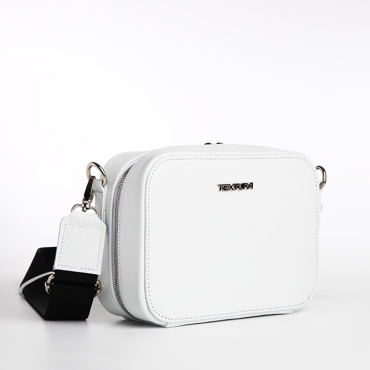 фото Сумка женская через плечо textura, маленький размер, цвет белый