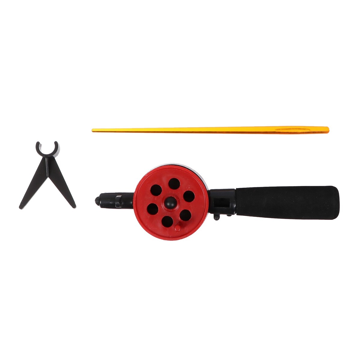 фото Удочка зимняя, ручка неопрен, диаметр катушки 5.5 см, катушка красная, hfb-8 no brand