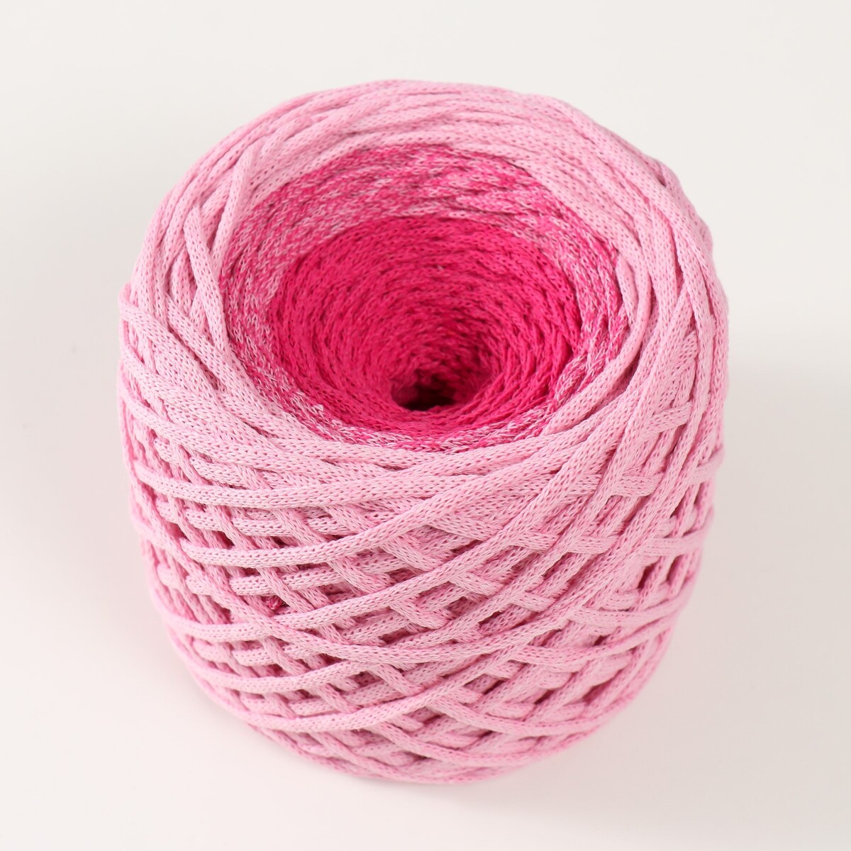 Хлопковый шнур 3 мм 220м/240±5 гр градиент (розовый/фуксия) прядь для волос бант со стразой градиент фуксия