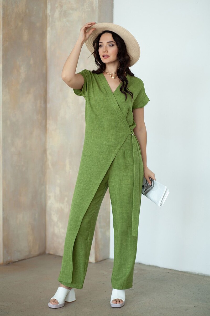 Комбинезон Angelika&Took A Look, размер 46, цвет зеленый