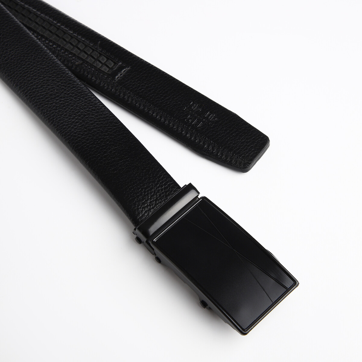 фото Ремень муж 06-01-03-01, 3,5*0,3*115 см, автомат, черный no brand