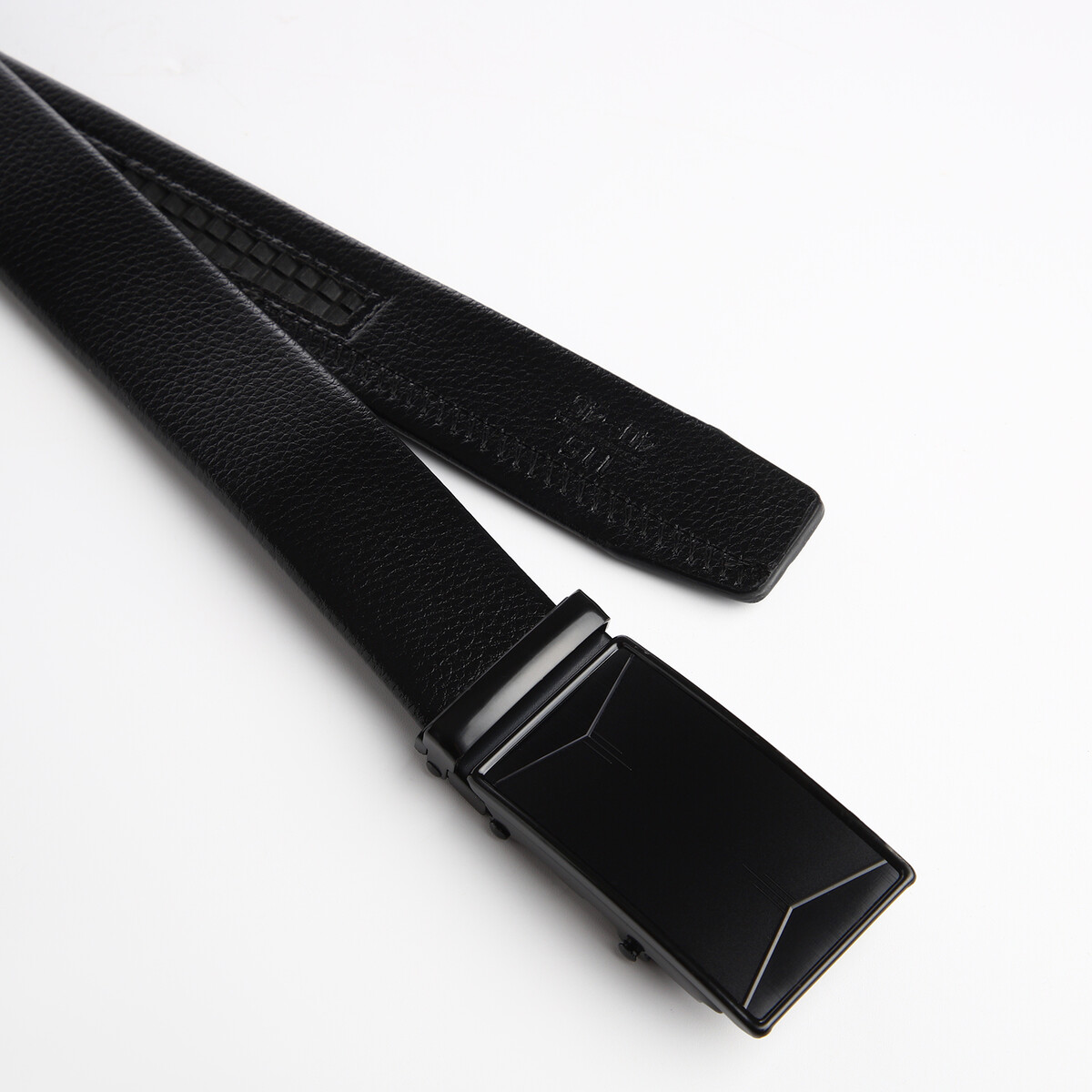 фото Ремень муж 06-01-03-01, 3,5*0,3*115 см, автомат, черный no brand