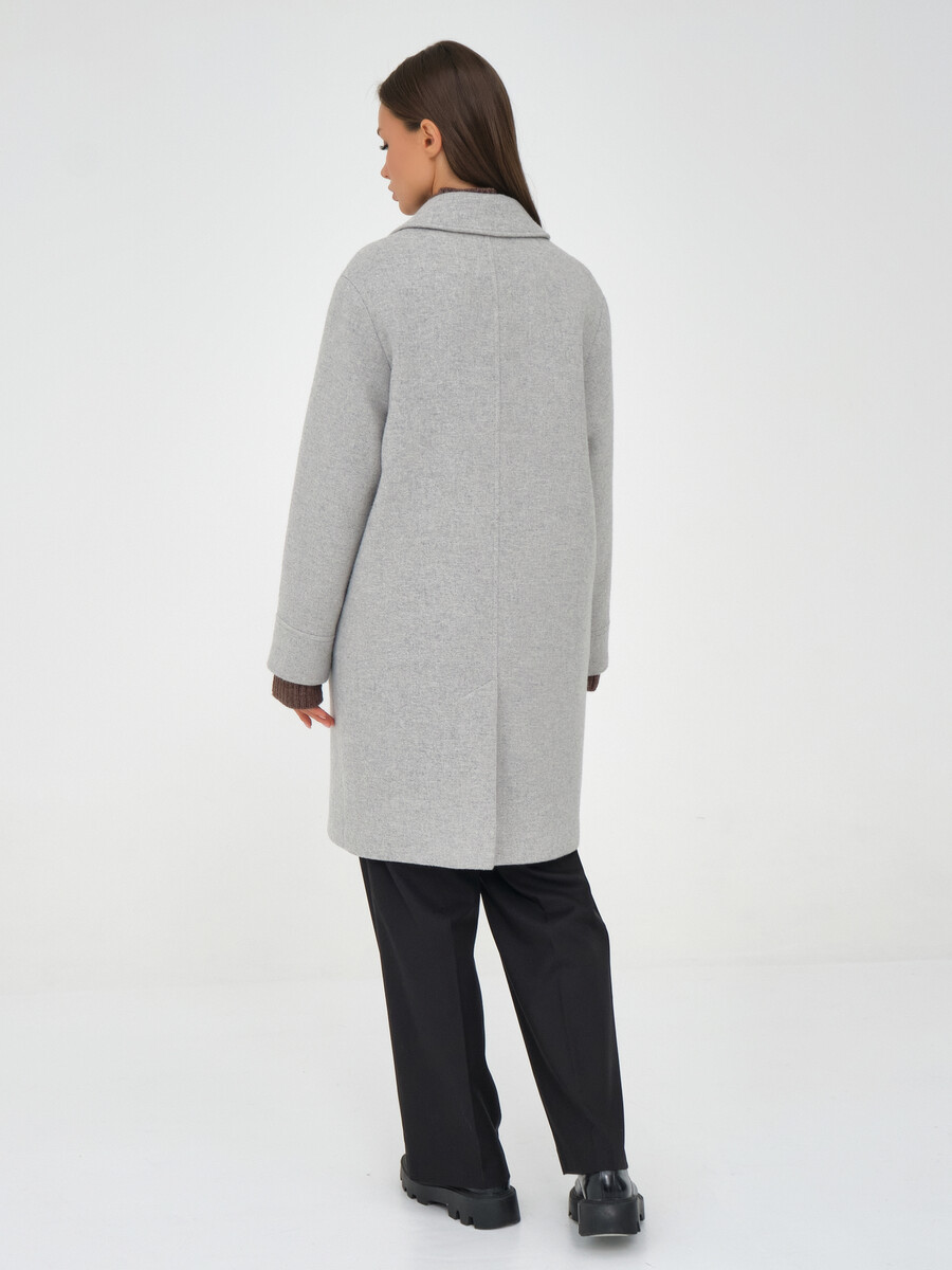 Пальто Stilla, размер 42, цвет серый 08704080 однобортное - фото 4