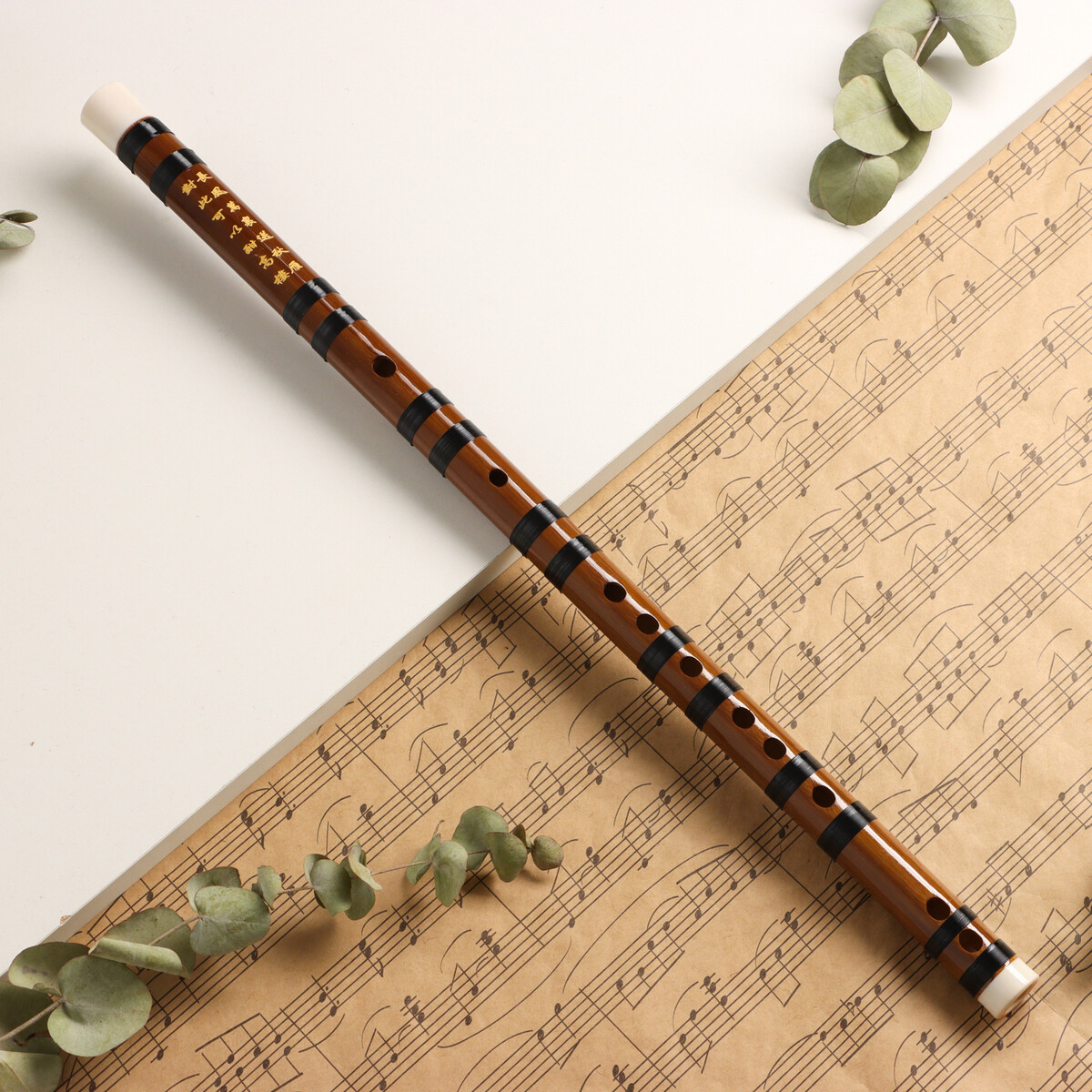 Флейта music life 48 см, бамбук, тональность e флейта music life в серебристая