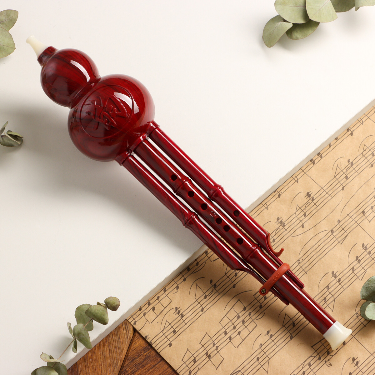 Флейта music life, хулуси, тональность c, красная, 42 х 8,7 х 5 см флейта music life с серебристая