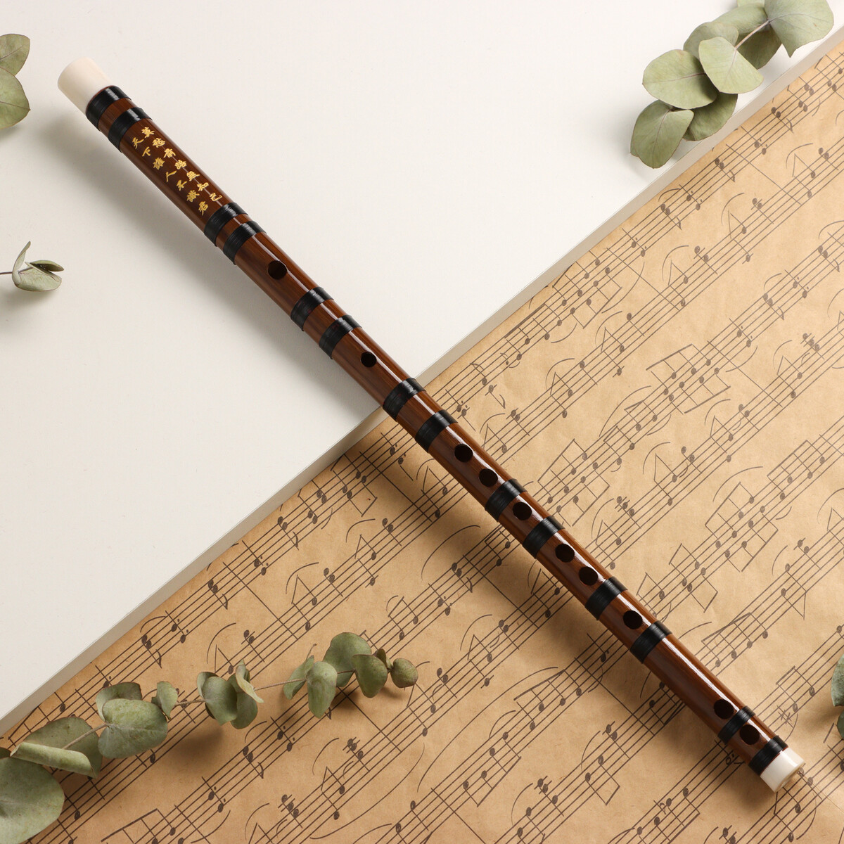 Флейта music life 48 см, бамбук, тональность f пан флейта music life 18 трубок белая
