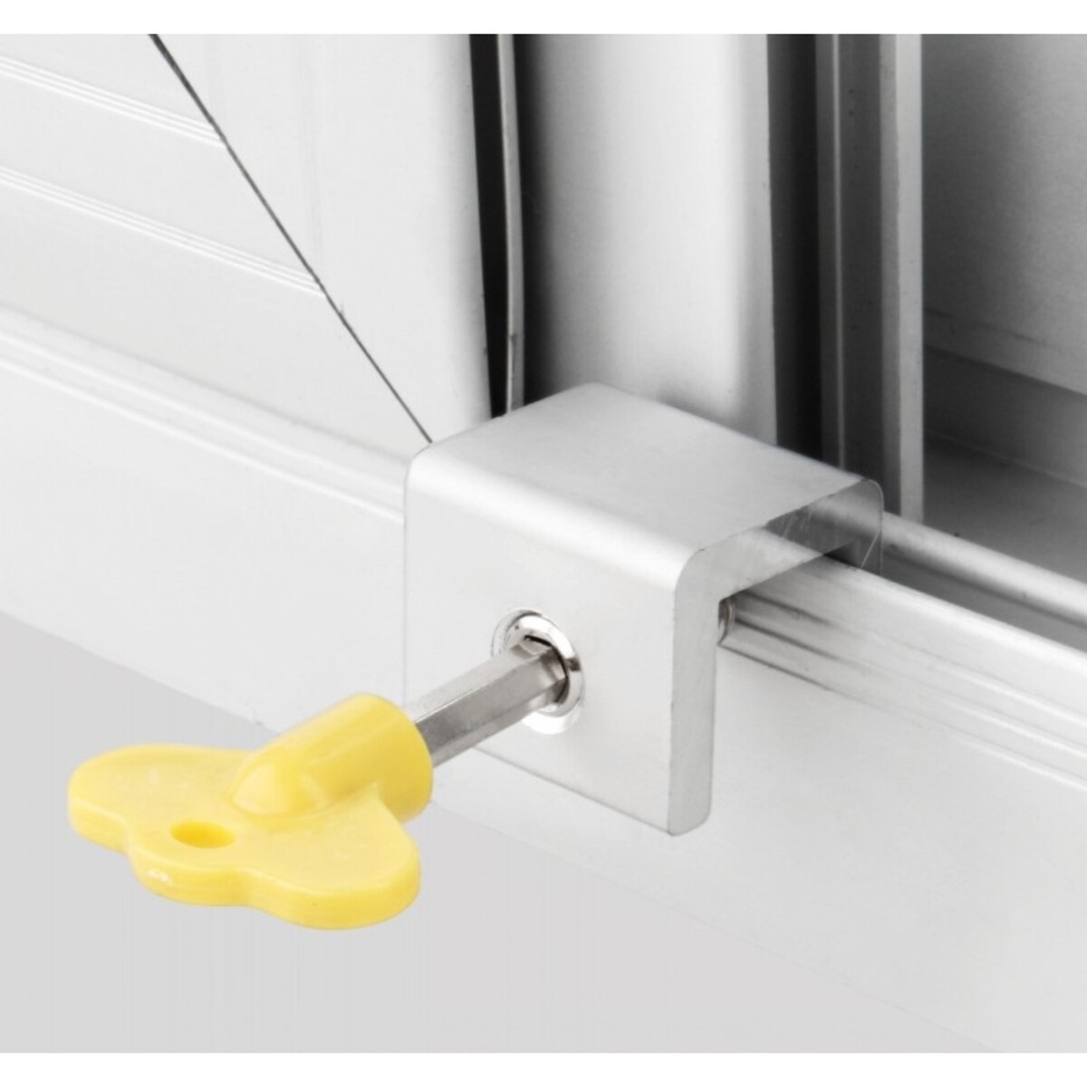 Блокиратор раздвижных дверей и окон, желтый, 10 мм блокиратор для раздвижных дверей и окон белый
