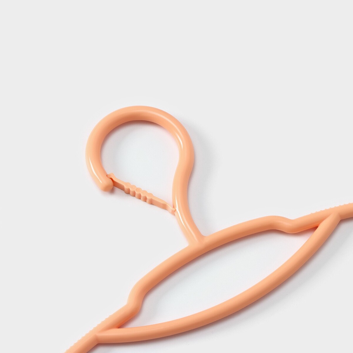 Вешалки - плечики для одежды с фиксатором на крючке, 39,5×20 см, набор 5 шт, цвет оранжевый Доляна 08736854 - фото 3