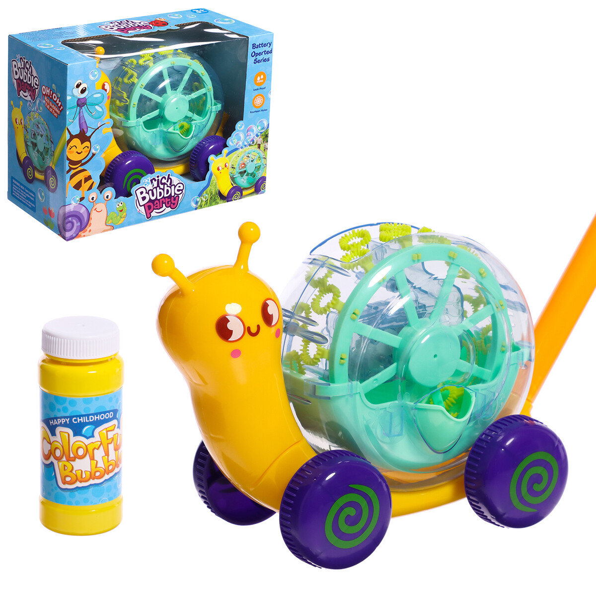 Каталка-генератор мыльных пузырей генератор мыльных пузырей shantou toys базука голубой