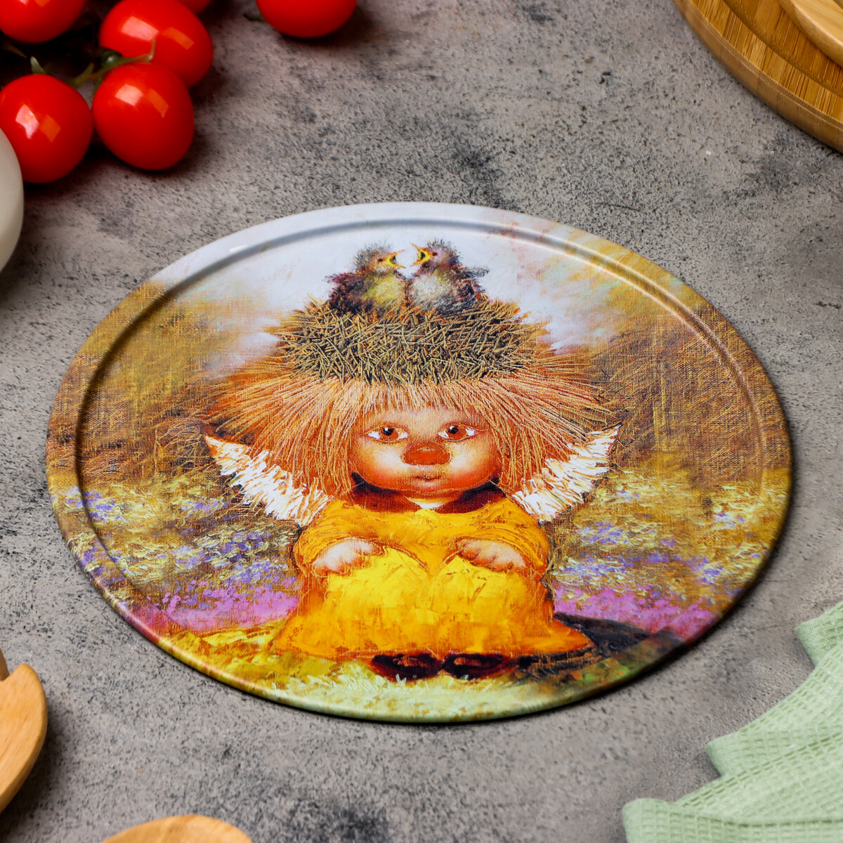 Тарелка декоративная тарелка декоративная керамика пальмовый лист 3 2х16х29 см