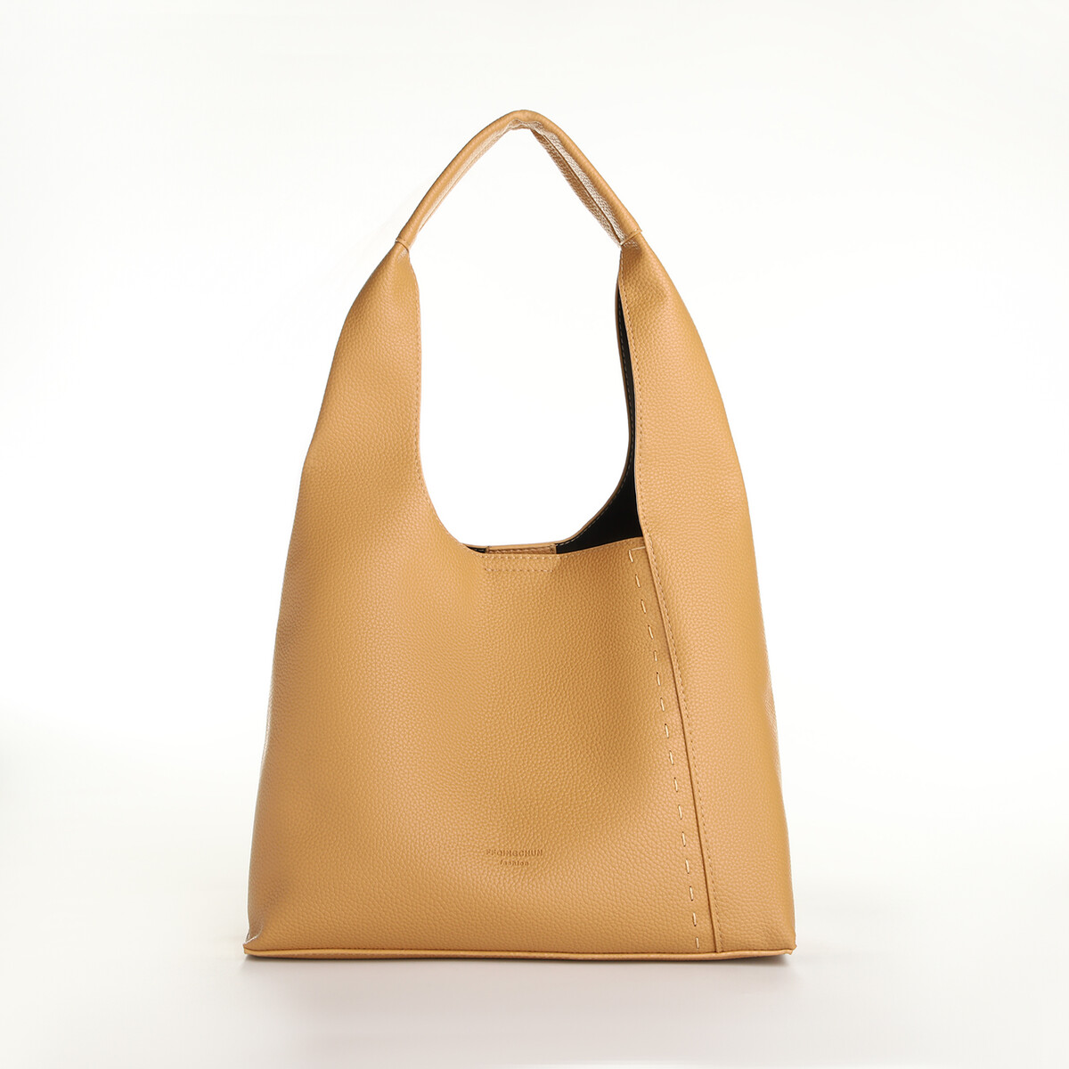 Сумка женская мешок 2 в 1, на кнопке, косметичка, цвет светло-коричневый сумка мешок на кнопке бордовый