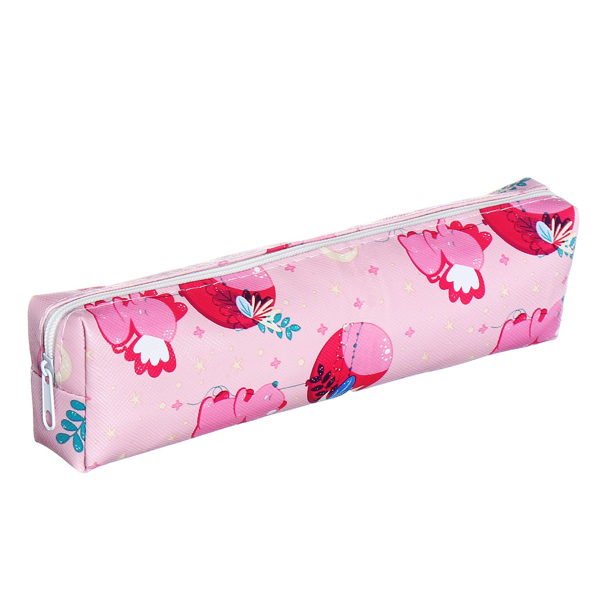 

Пенал школьный на молнии calligrata, Розовый