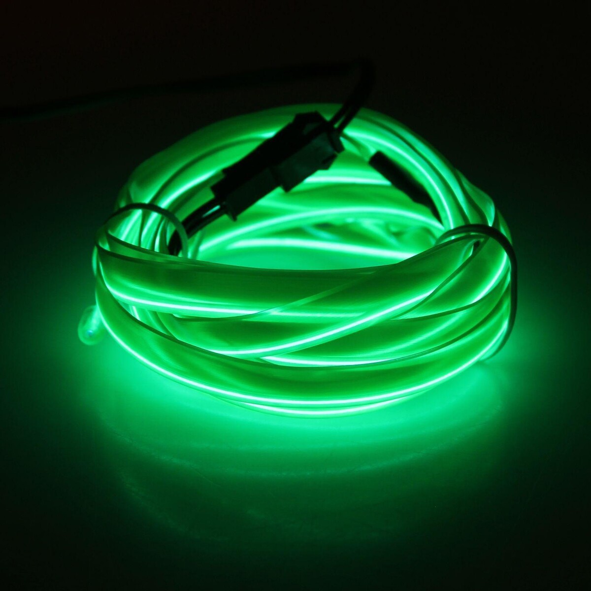 Неоновая нить cartage для подсветки салона, адаптер питания 12 в, 2 м, зеленый светодиодная подсветка салона 12 в 1 led 4 8×3 см ip68 1 5 вт свет белый