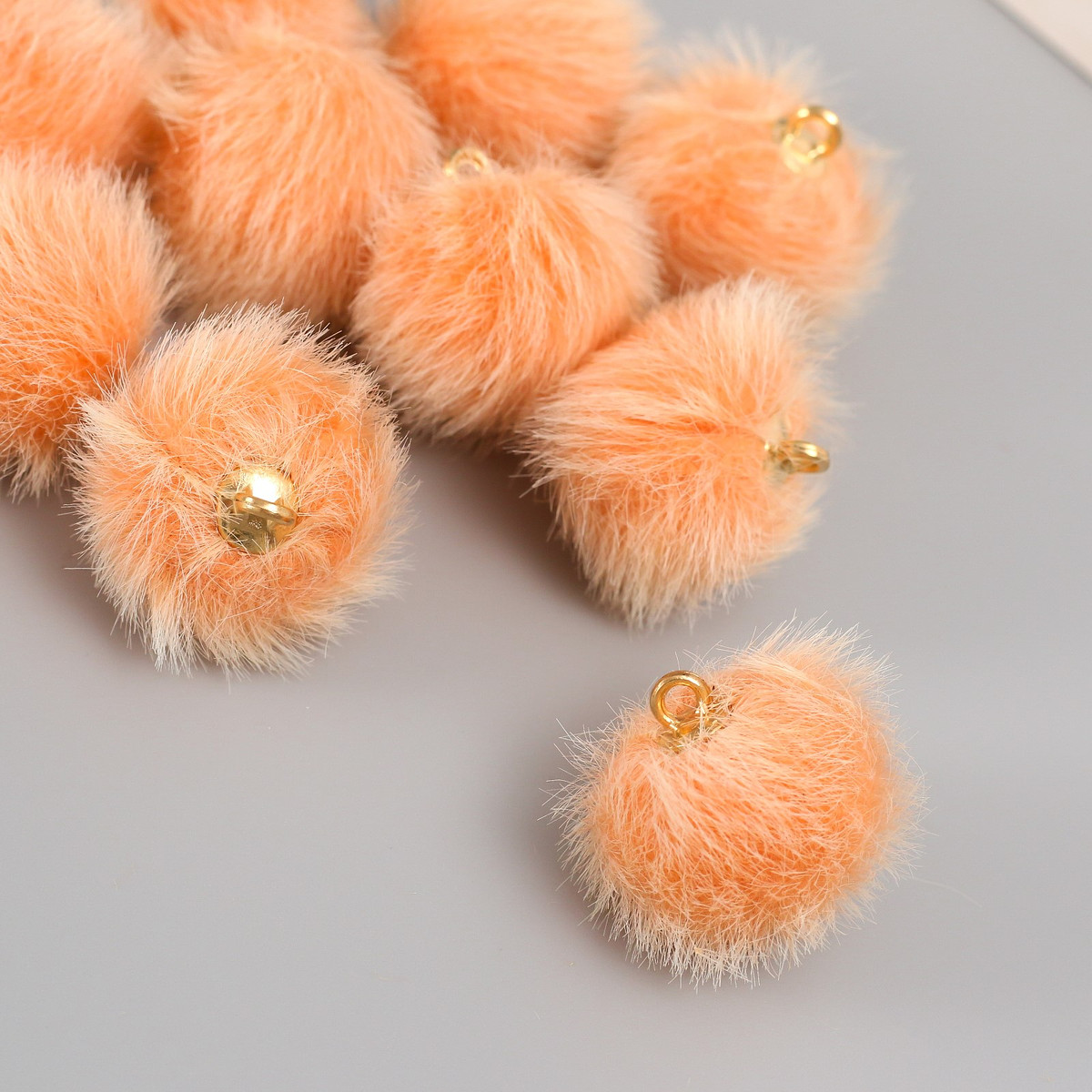 

Декор для творчества искусственный мех, Оранжевый