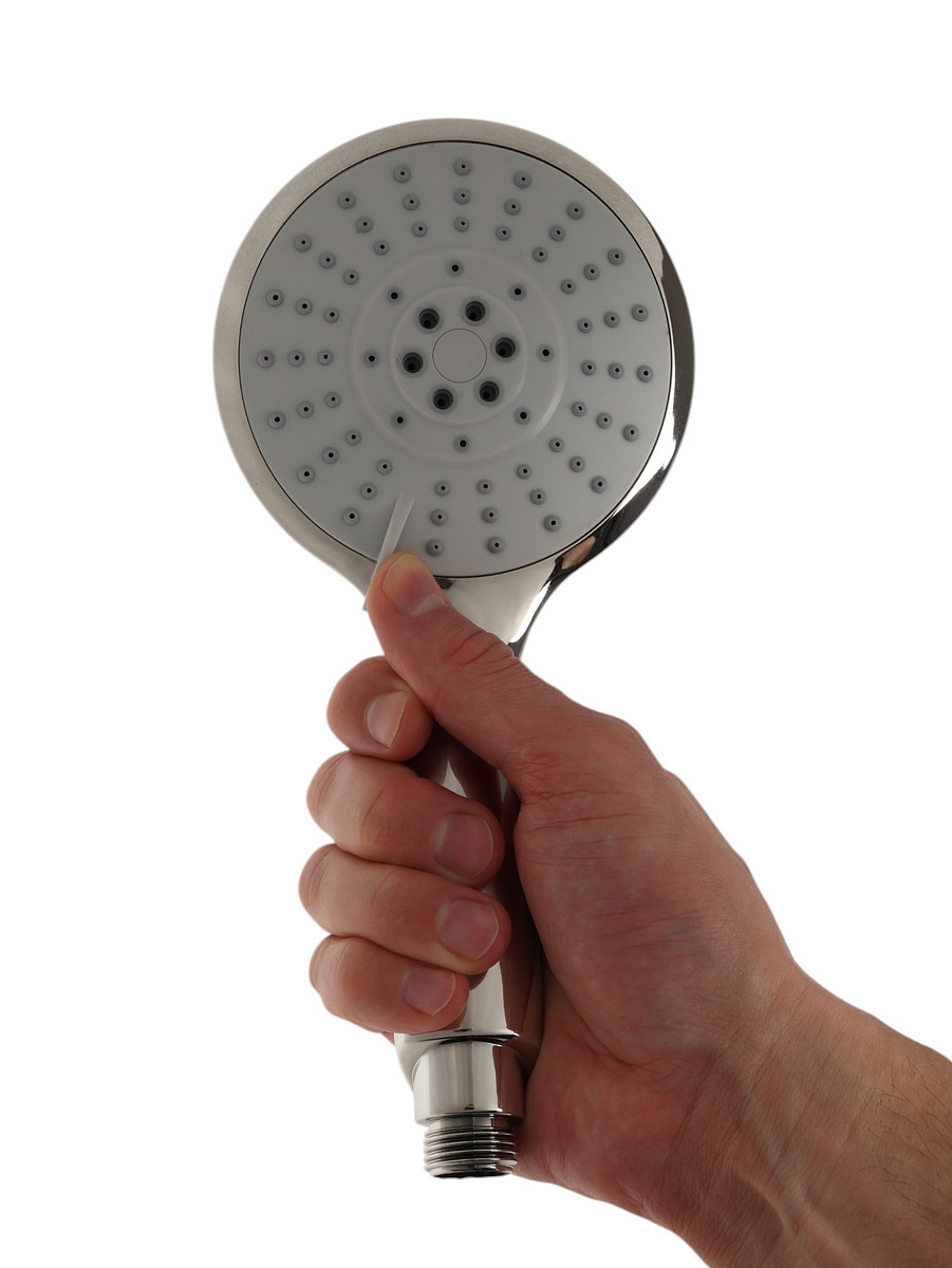 

Лейка для душа zein z3533, d=120 мм, 5 режимов, хром/серый, Хромированный;синий