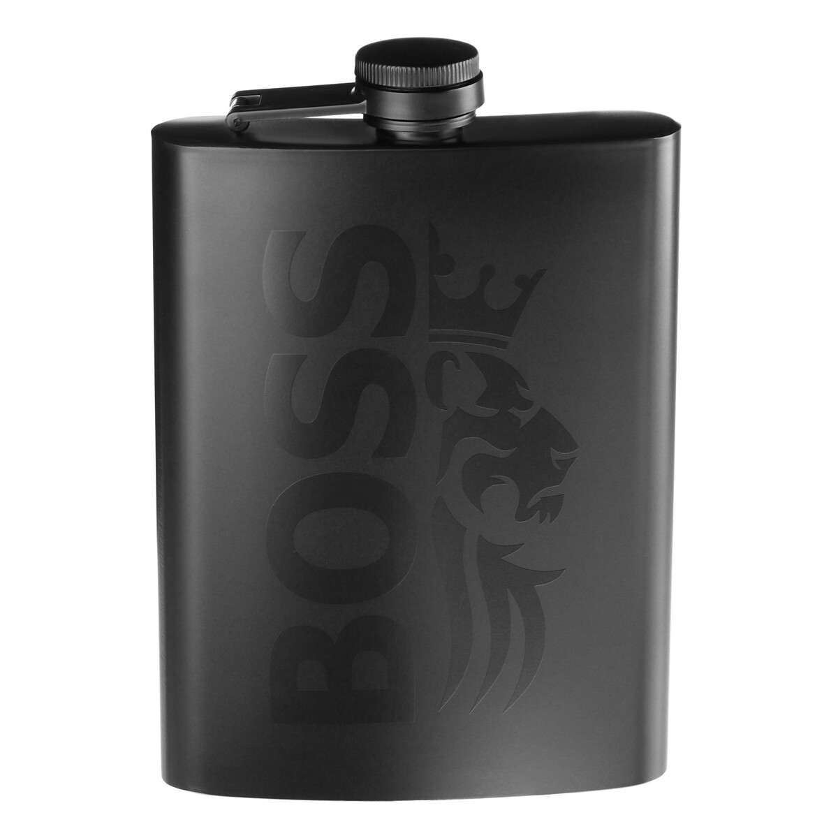 

Фляжка boss, нержавеющая сталь, 240 мл, 8 oz, Черный