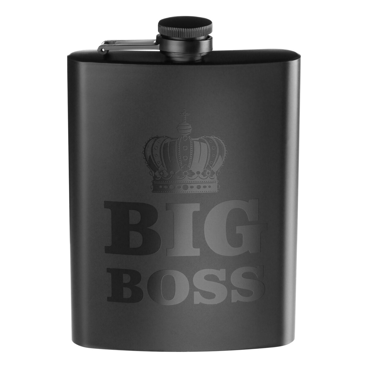 

Фляжка big boss, нержавеющая сталь, 240 мл, 8 oz, Черный