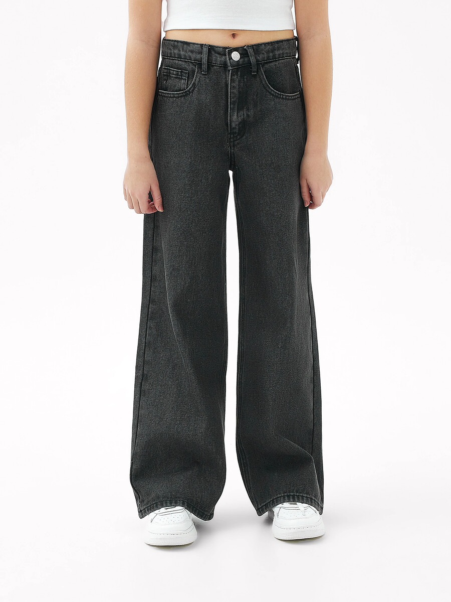 фото Брюки джинсовые для девочек темно-серые mark formelle