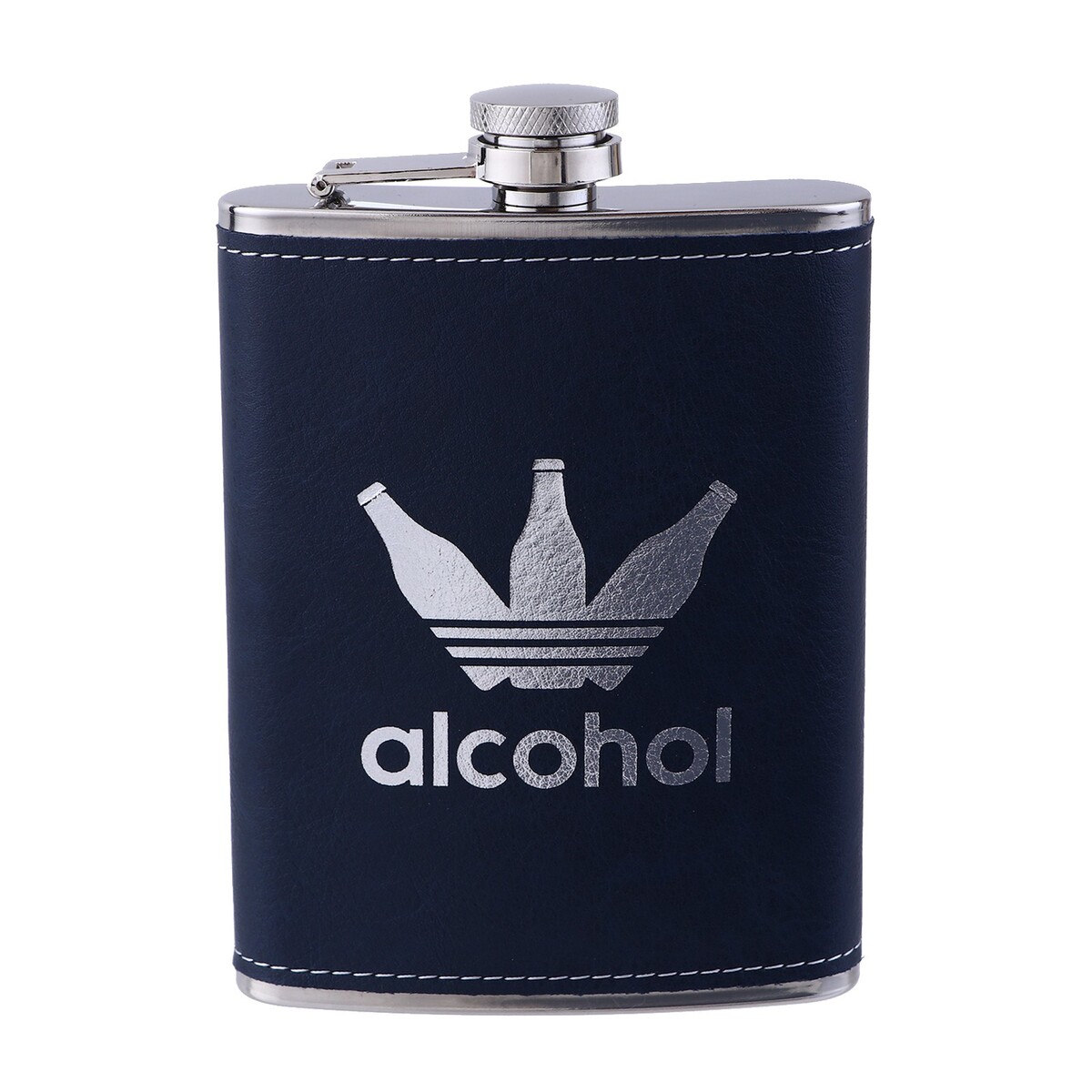 

Фляжка alcohol, нержавеющая сталь, 240 мл, 8 oz, Синий