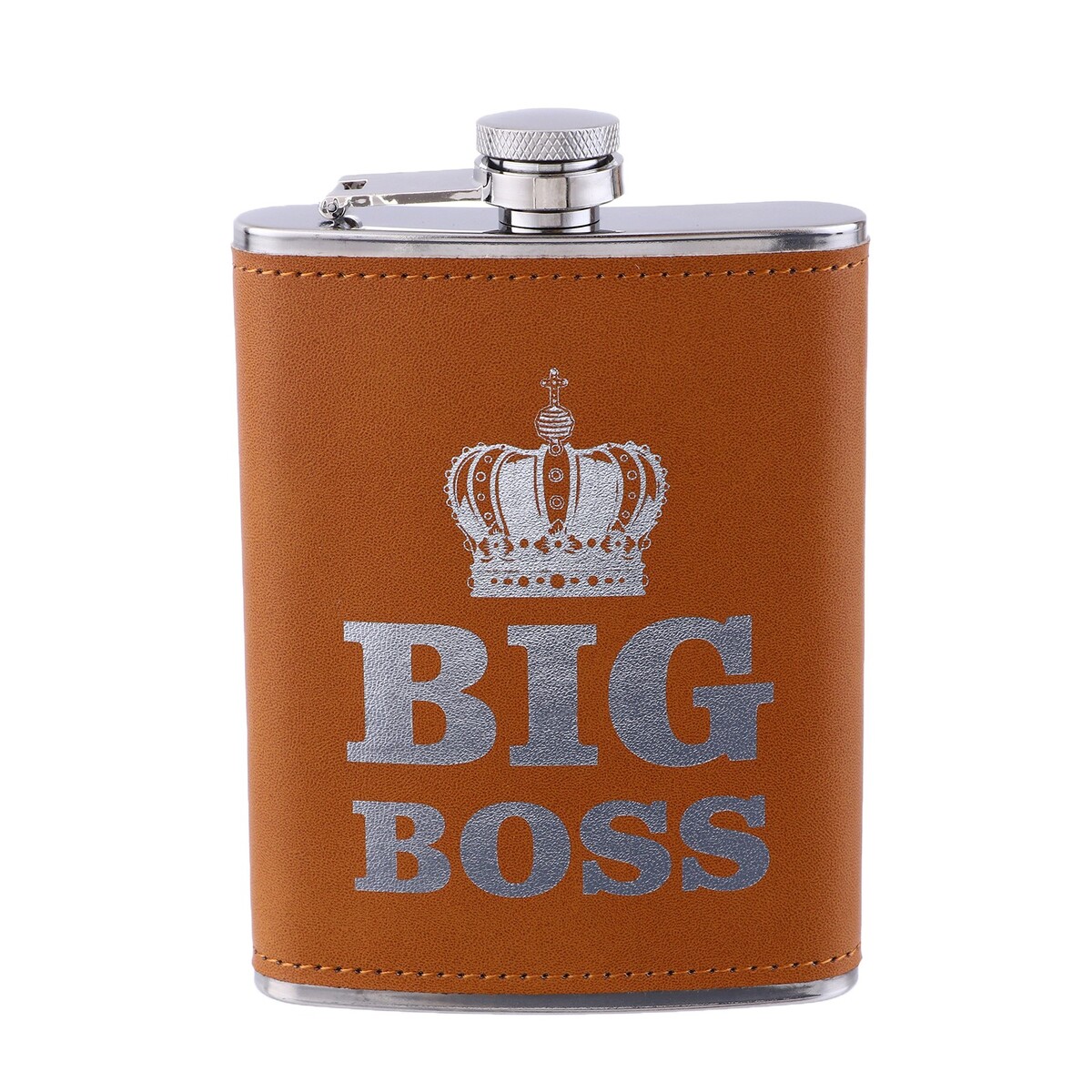 

Фляжка big boss, нержавеющая сталь, 240 мл, 8 oz, Коричневый