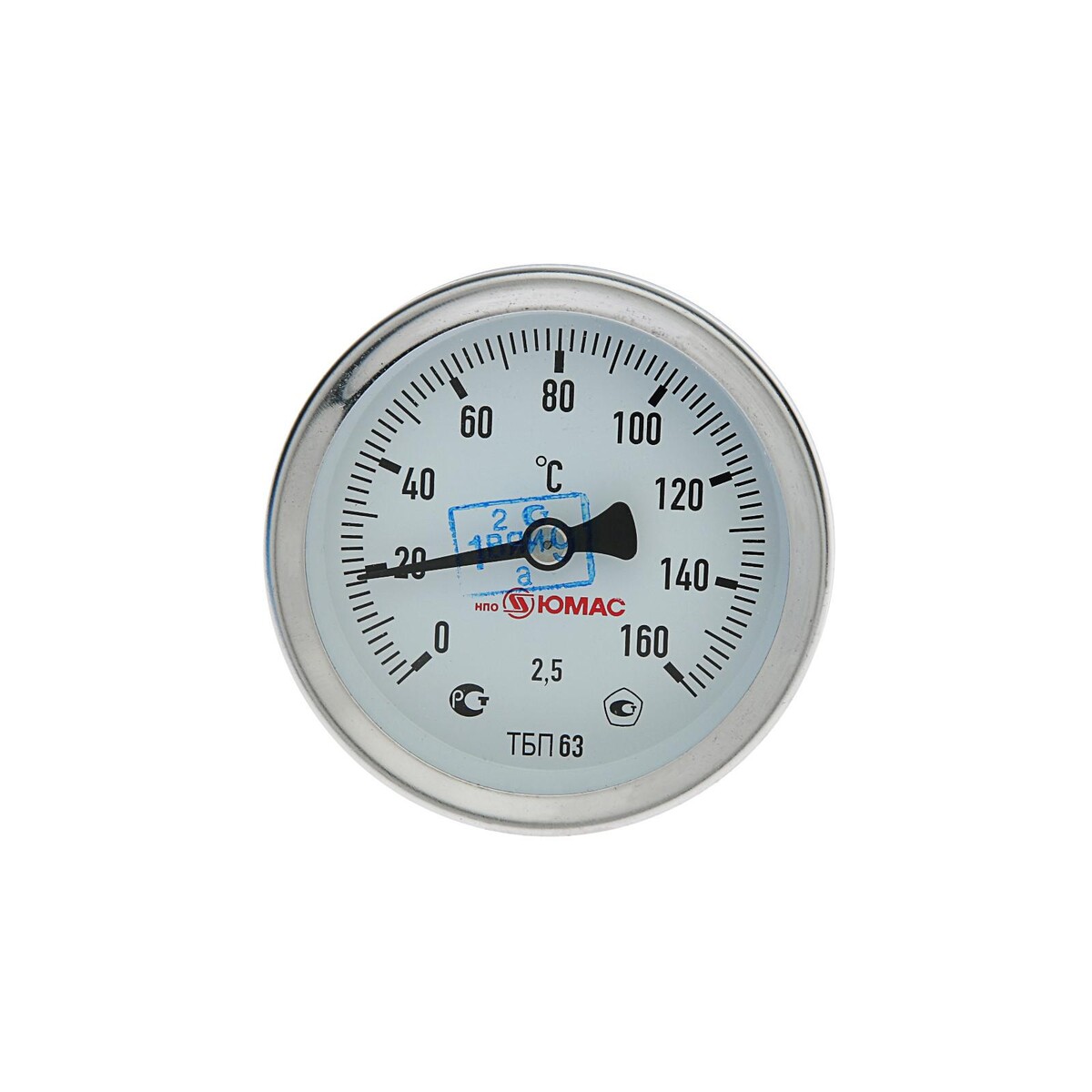 Термометр биметаллический, 160°c, с погружной гильзой 60 мм rst термометр биметаллический на липучке 02098