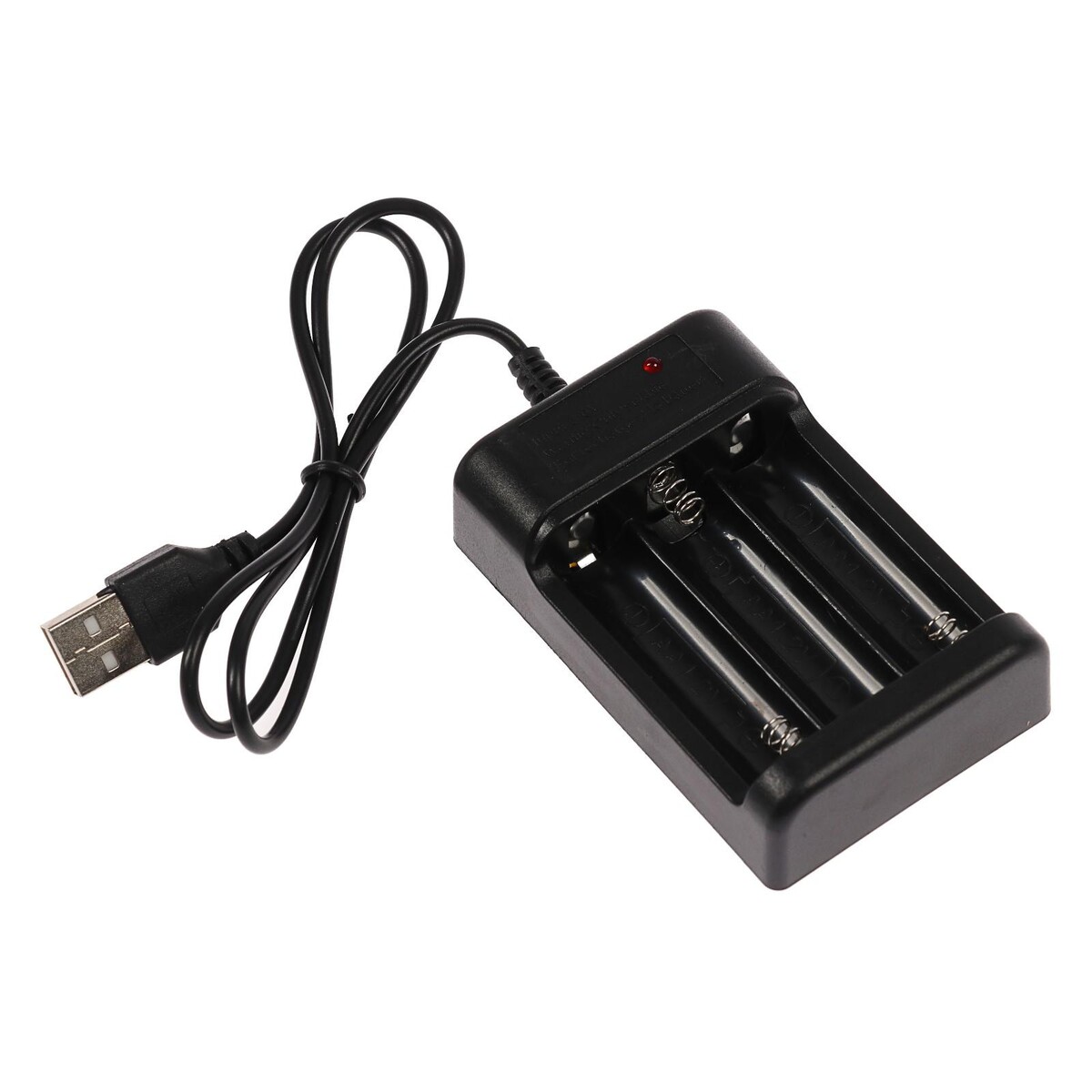 Зарядное устройство для трех аккумуляторов аа uc-25, usb, ток заряда 250 ма, черное беспроводное зарядное устройство cablexpert mp3a pc 32 10 вт 3 а черное