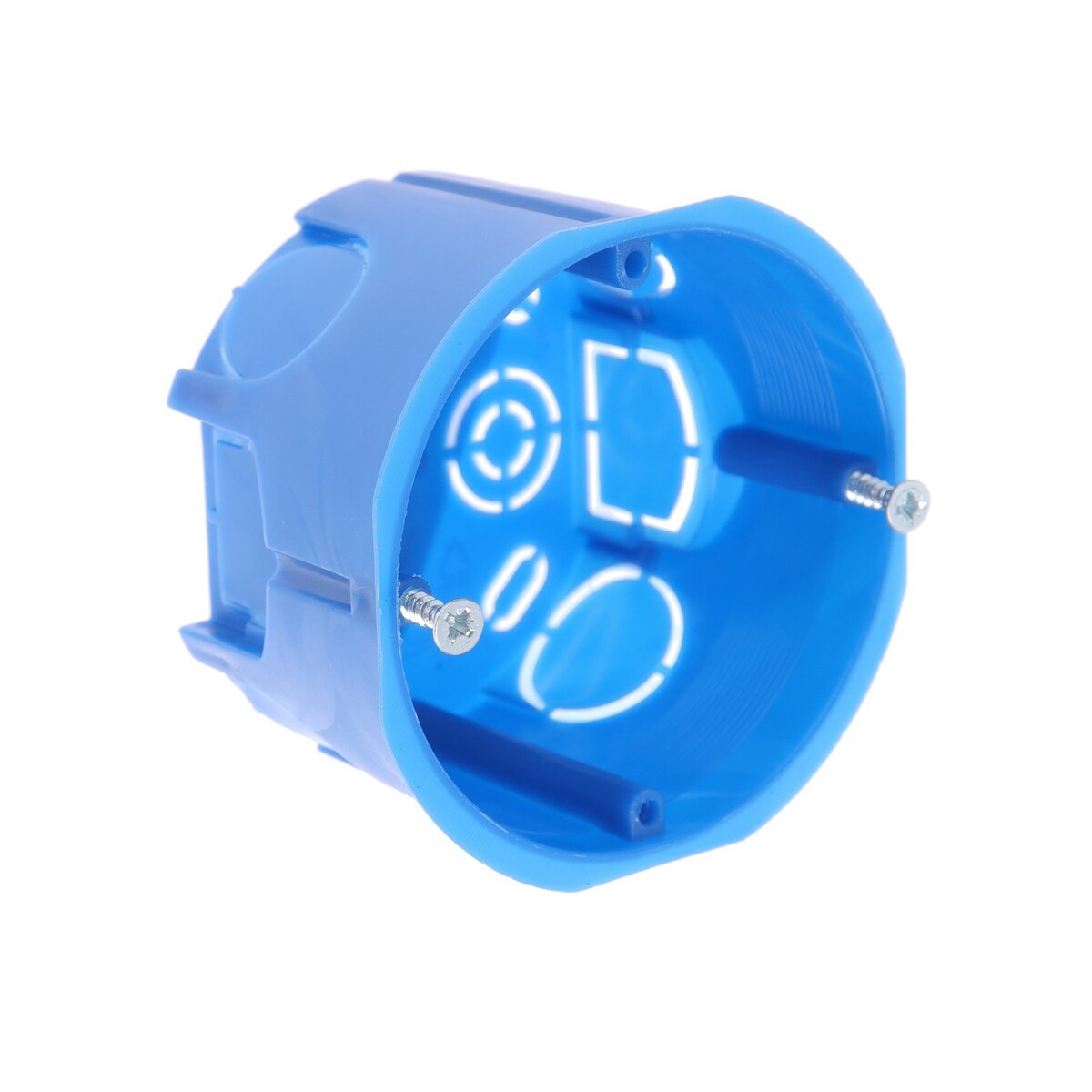 Коробка установочная luazon lighting, 68х45 мм, ip20, для сплошных стен, синяя кнопка установочная альфа d 12 5 мм антик