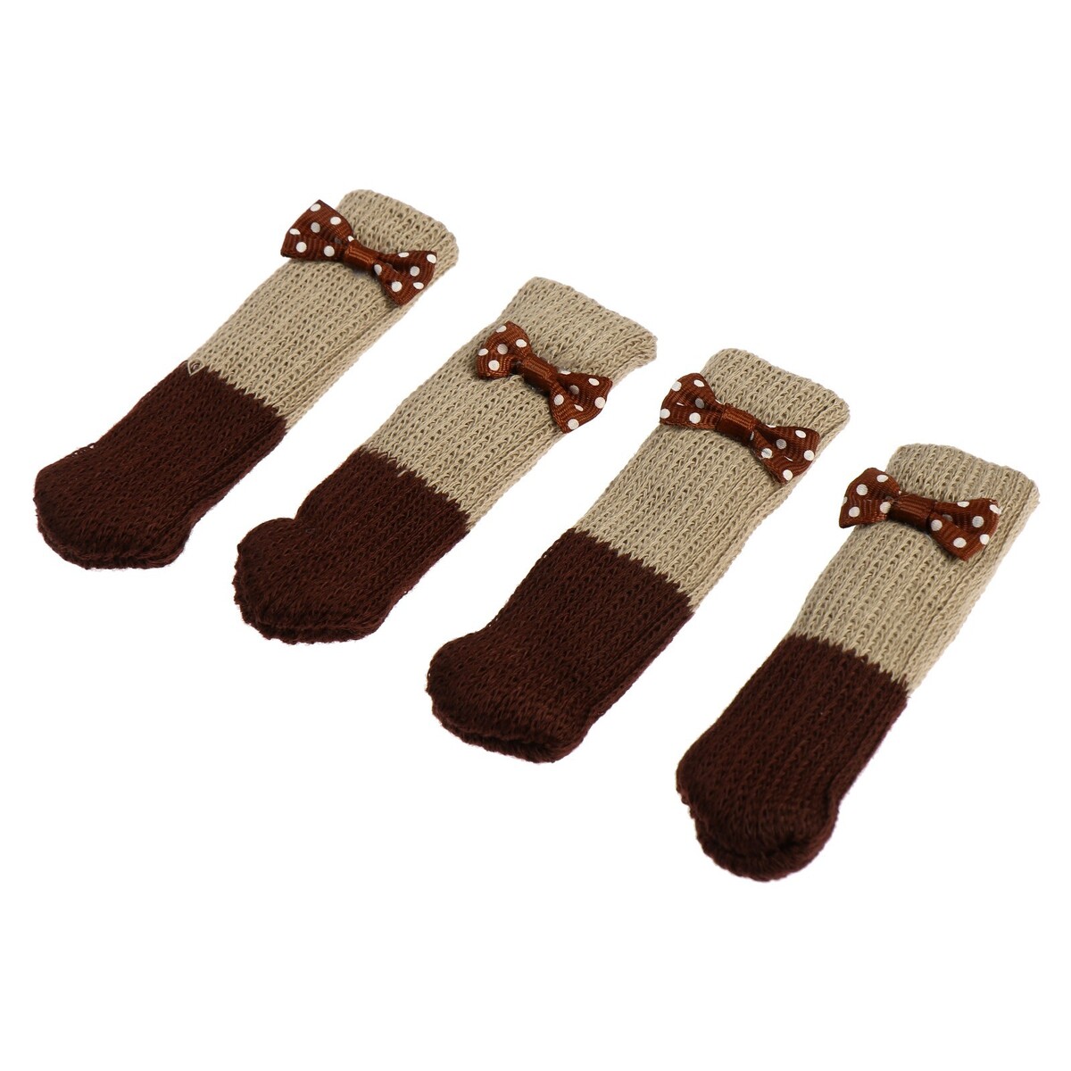 Носки для мебели с бантиком cappio, цвет коричневый носки для мебели cappio коричневый