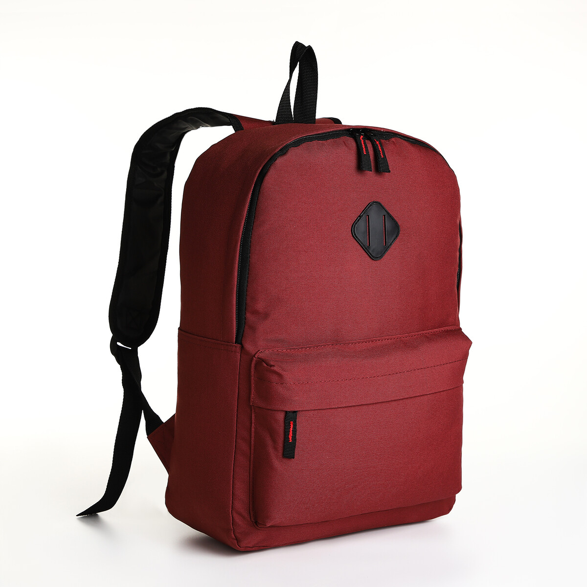Рюкзак молодежный на молнии, наружный карман, цвет бордовый сумка кросс боди на молнии бордовый