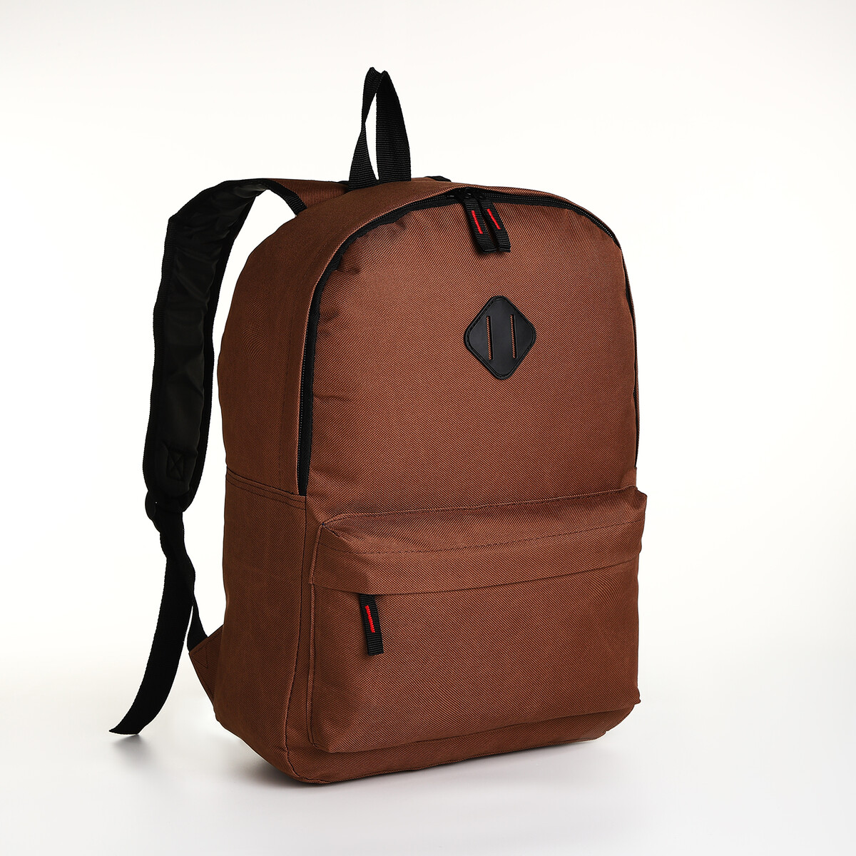 Рюкзак молодежный на молнии, наружный карман, цвет коричневый рюкзак молодежный из текстиля на молнии наружный карман оранжевый