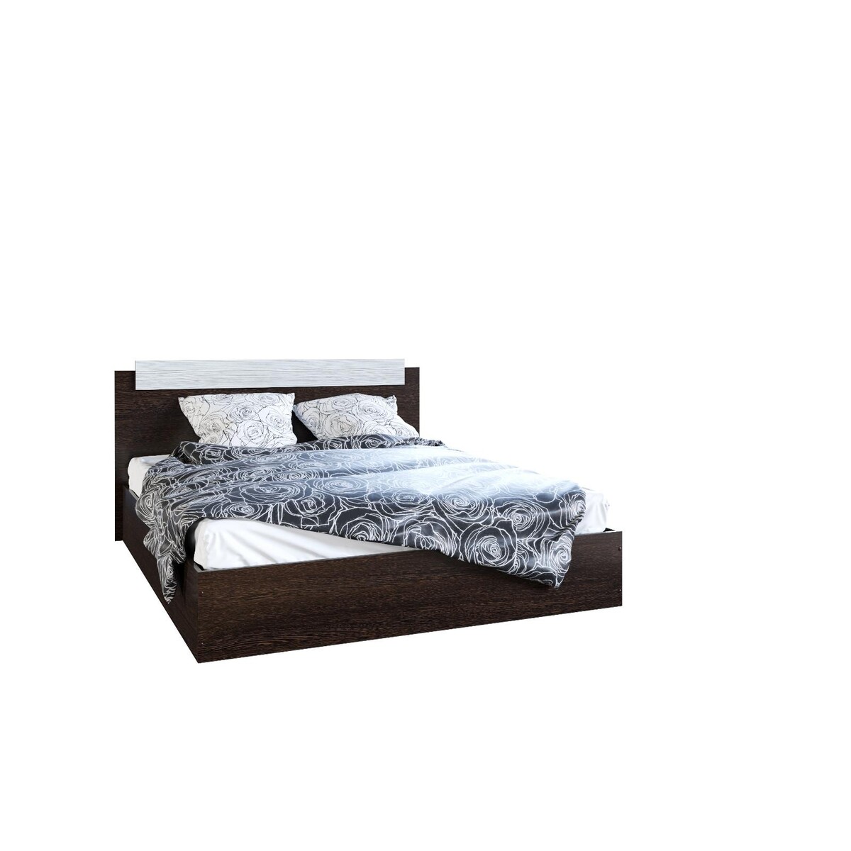 Кровать эко двуспальная 1400х2000, венге/сосна лоредо кровать ева 1200 × 2000 мм без основания дуб сонома дуб венге